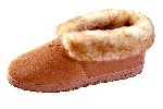 Men's Sheepskin Moccasins - Ankle-Hi Slipper-Shoe-Booties - sierra indoor/outdoor sole, golden tan sheepskin; sizes: 7-13 & 14X (full sizes only)