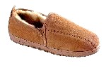 Men's Sheepskin Moccasin-Slippers with Twin-Sided ElasticSlit - sierra indoor/outdoor sole, golden tan sheepskin; sizes: 7-13 & 14X (full sizes only)